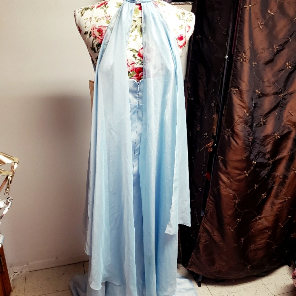 2000s Baby Blue Prom Formal/Prom dress